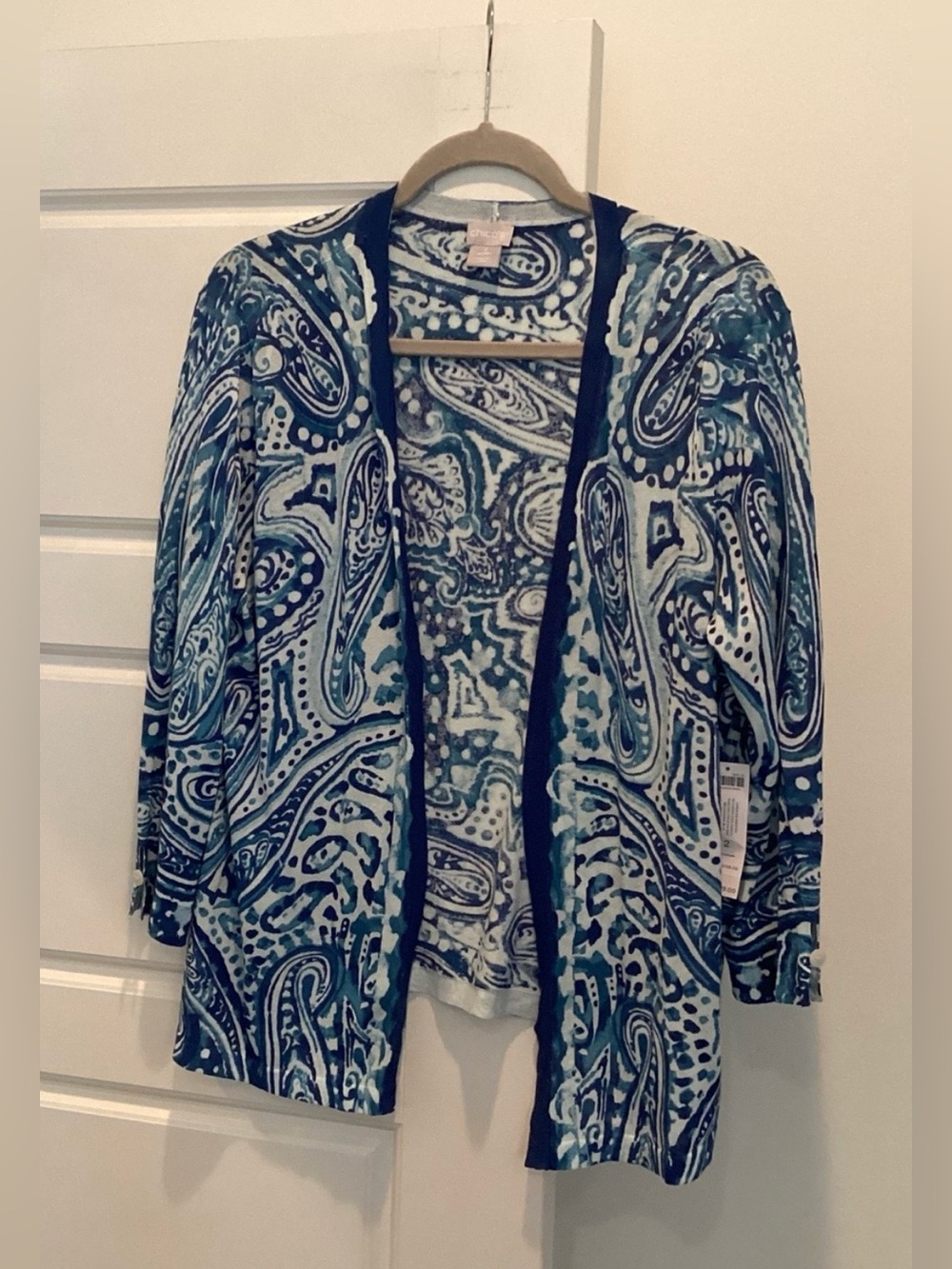 Chico's | Blue Pattern Cardigan